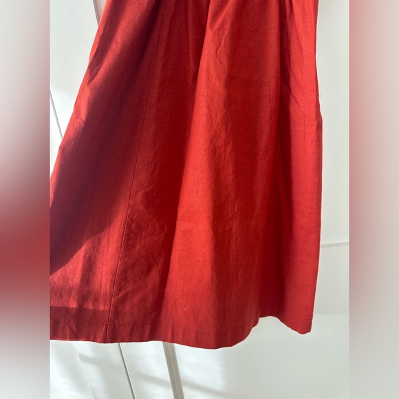 Sezane Isabella red rust terracotta linen dress 38 S/M 2019 - Picture 6 of 16